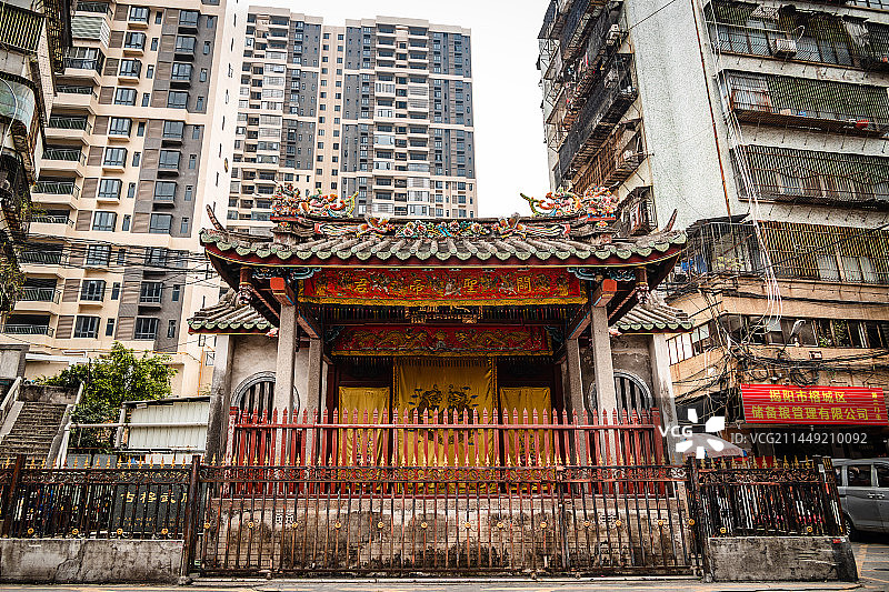 中国广东省揭阳市榕城区天福路关帝庙图片素材