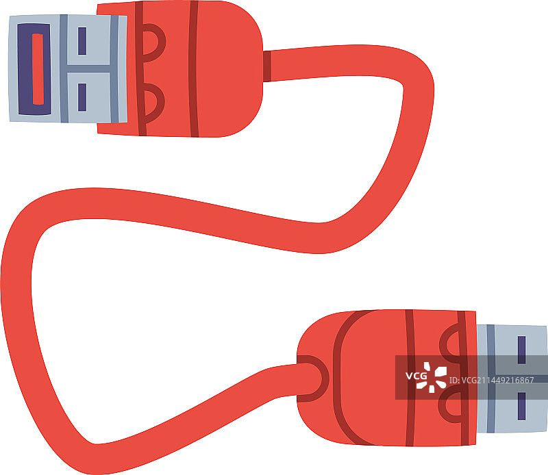 红色USB数据线电脑配件图片素材