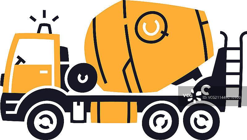 作为建筑设备的混凝土搅拌车图片素材