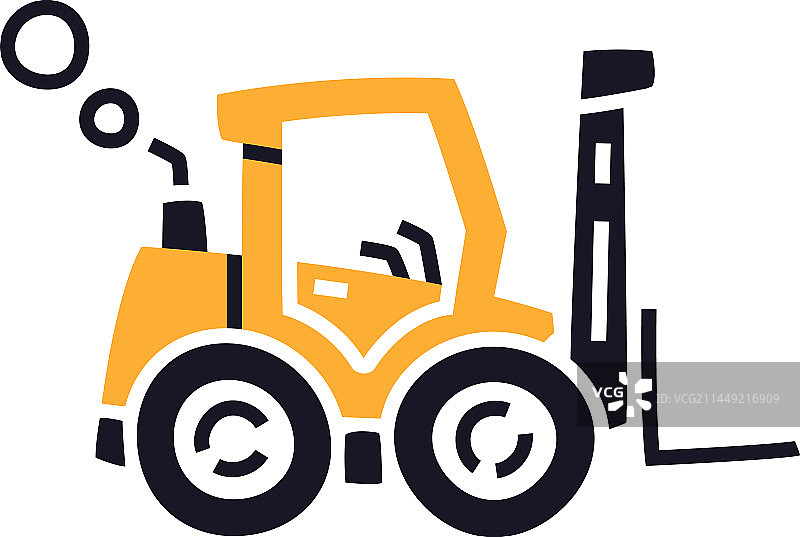作为重型建筑设备的叉车图片素材