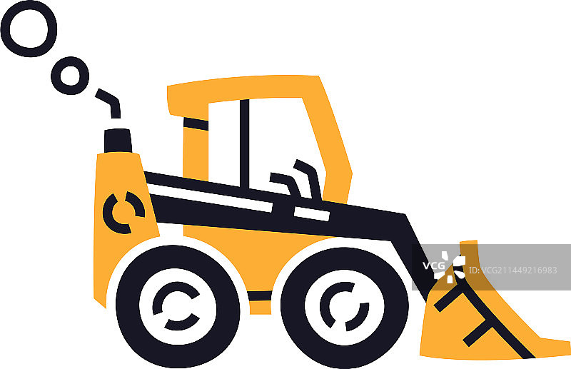 作为建筑设备的推土机图片素材