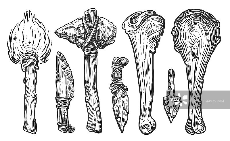 史前工具和设备合集图片素材