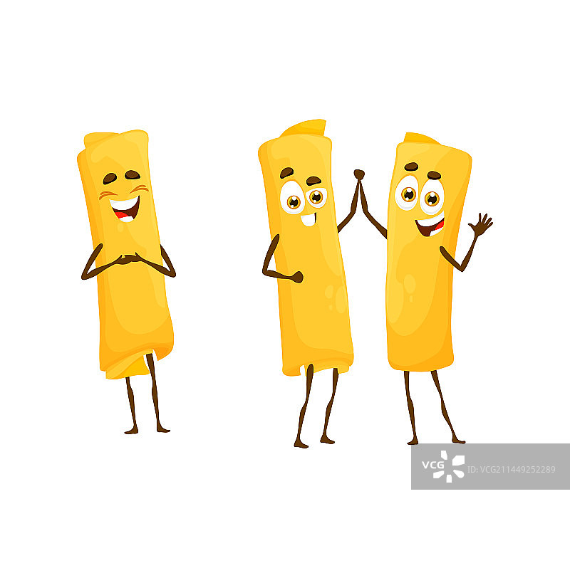 卡通意大利面食趣味角色图片素材