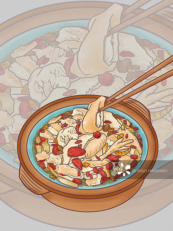 养生鸡煲图片素材
