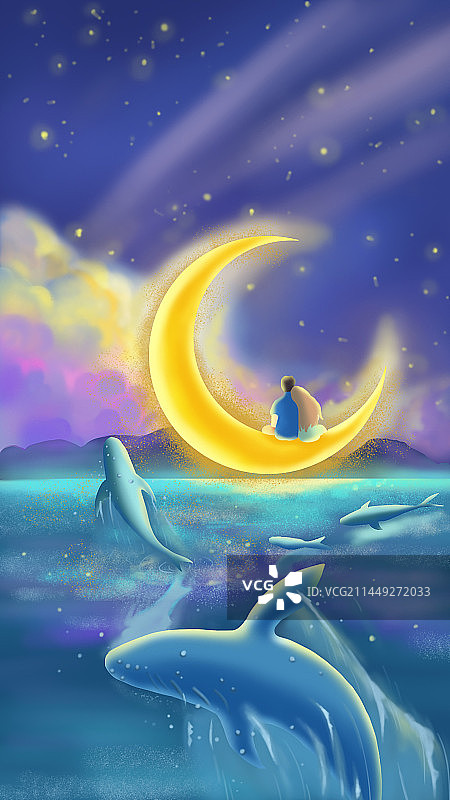 治愈系插画图片素材