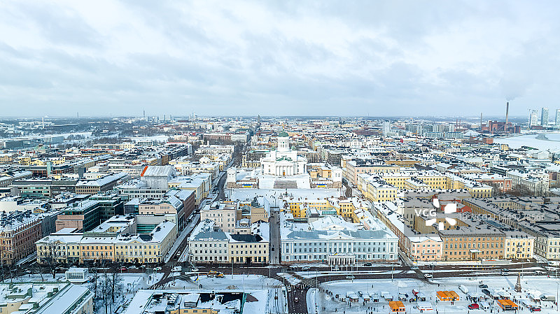 芬兰首都赫尔辛基冬图片素材