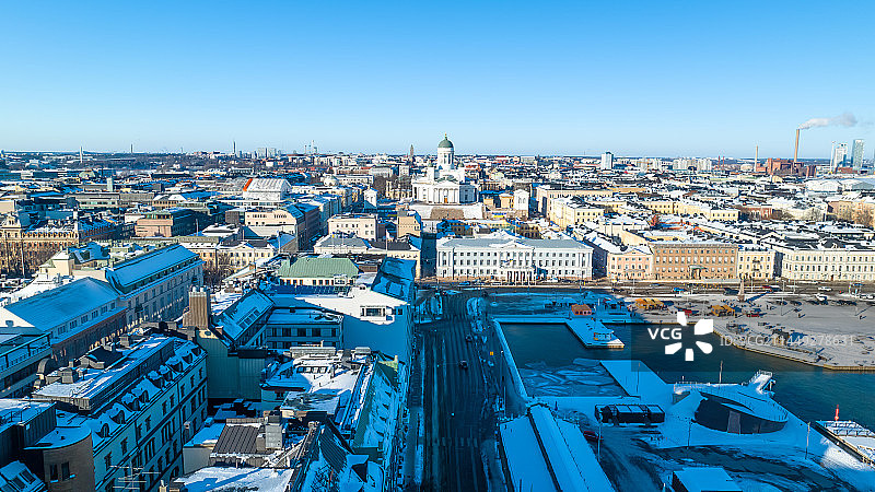 芬兰首都赫尔辛基冬图片素材
