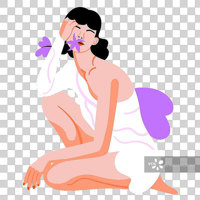 时尚温柔女性造型图片素材