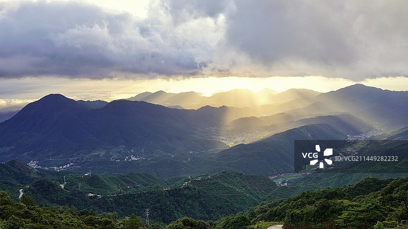 风车山的日出图片素材