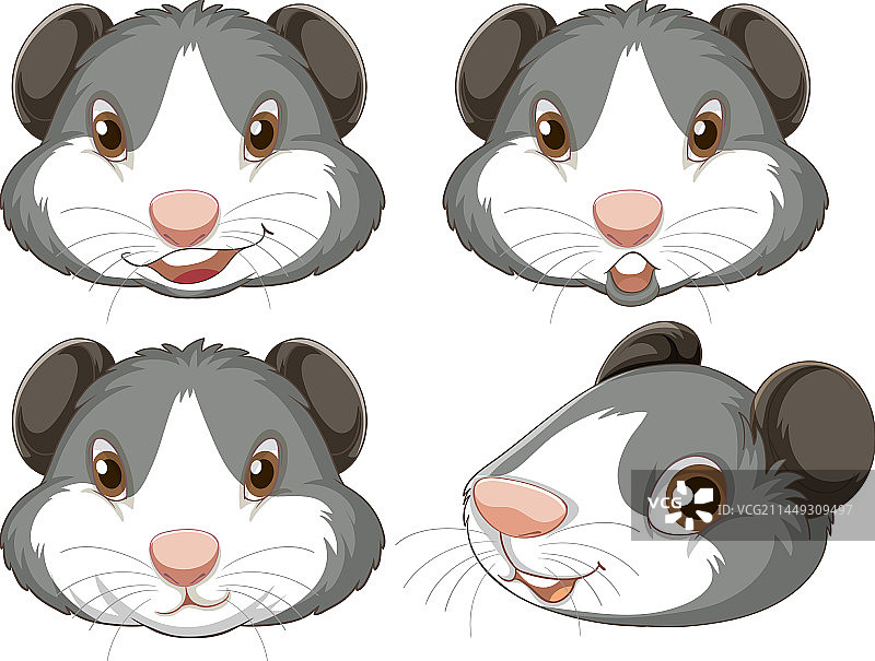 卡通仓鼠啮齿动物角色合集图片素材