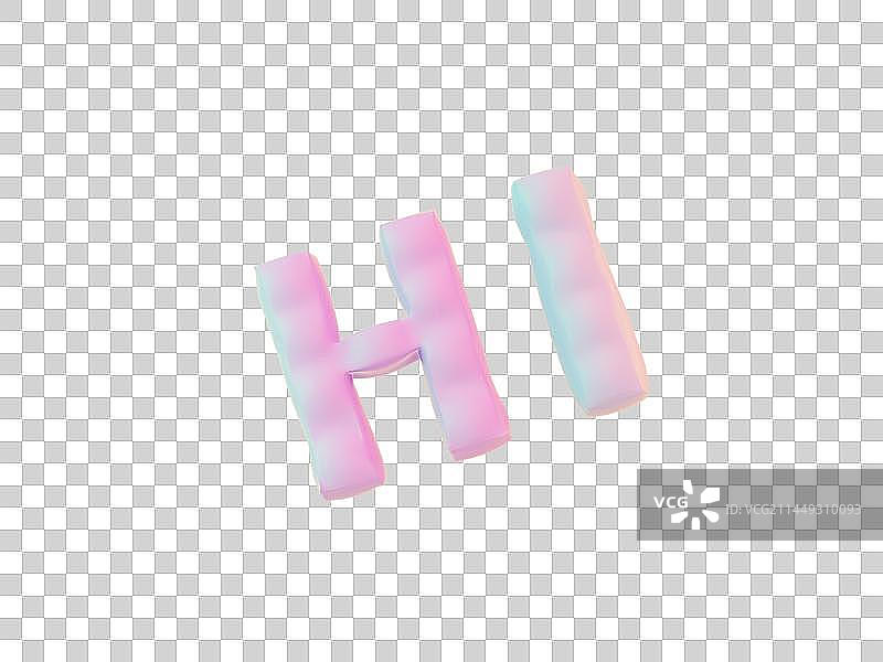 3D渲染卡通渐变膨胀风字母数字图片素材