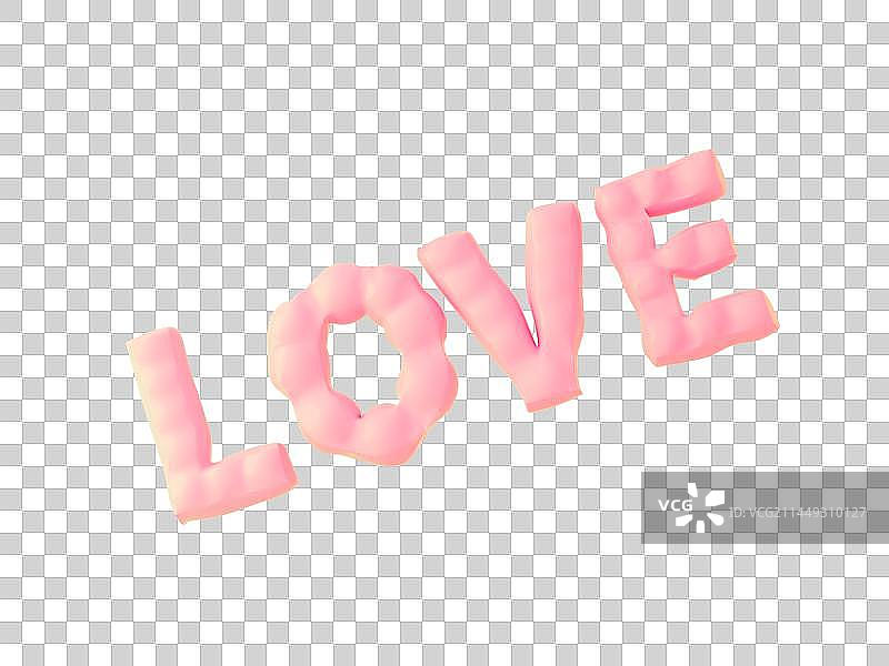 3D渲染卡通渐变膨胀风字母数字图片素材