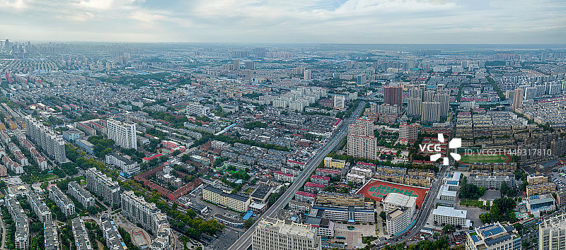 中国山东济南城市天际线图片素材