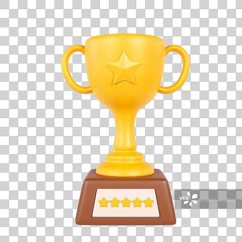 3D立体免抠奖杯金银铜奖牌元素图片素材
