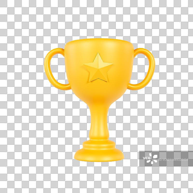 3D立体免抠奖杯金银铜奖牌元素图片素材