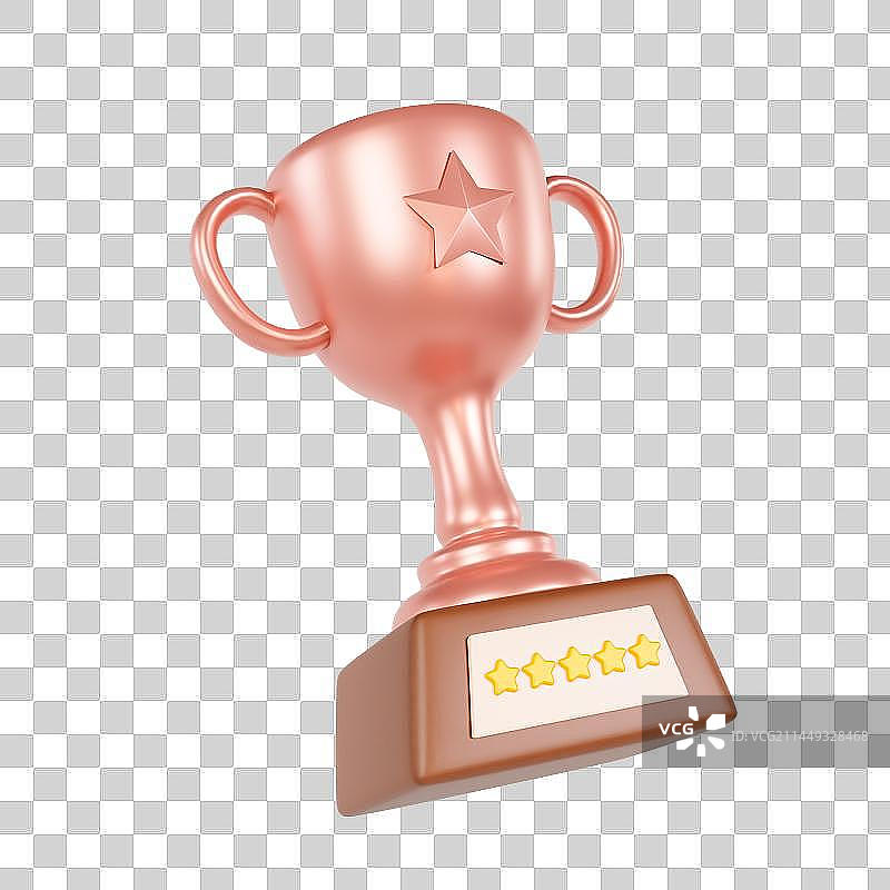 3D立体免抠奖杯金银铜奖牌元素图片素材