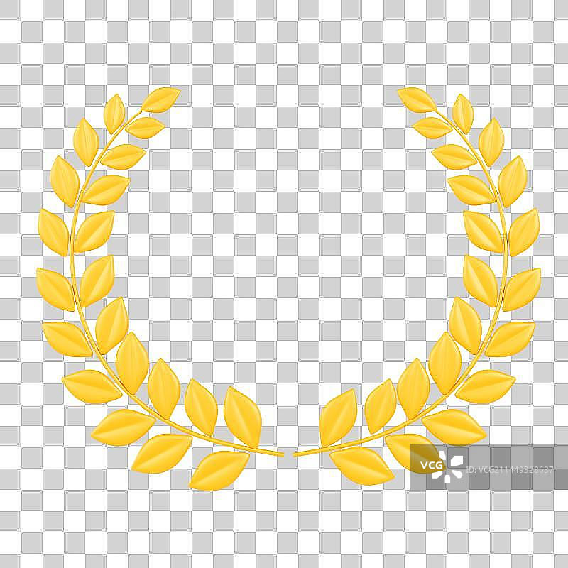 3D立体麦穗花边叶子装饰元素图片素材