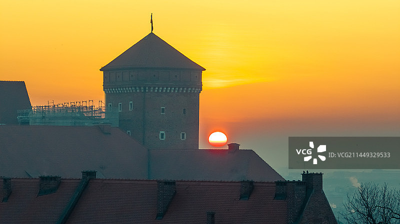 波兰旧都克拉科夫瓦维尔宫图片素材