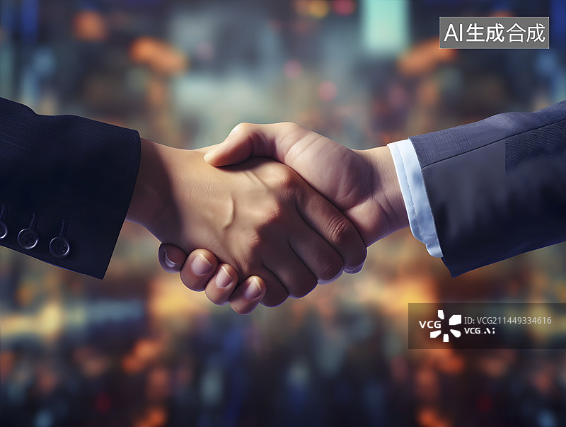 【AI数字艺术】握手图片素材