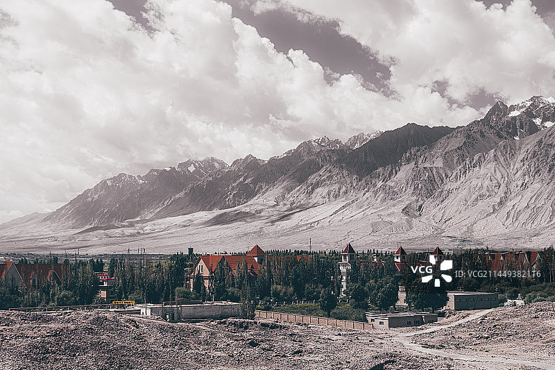 山川小镇图片素材