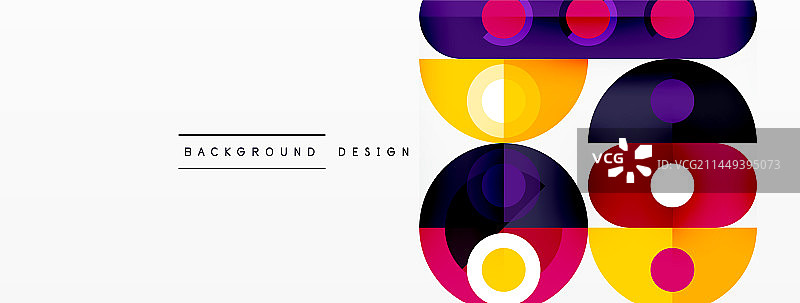 简单的圆圈和圆形元素图案图片素材