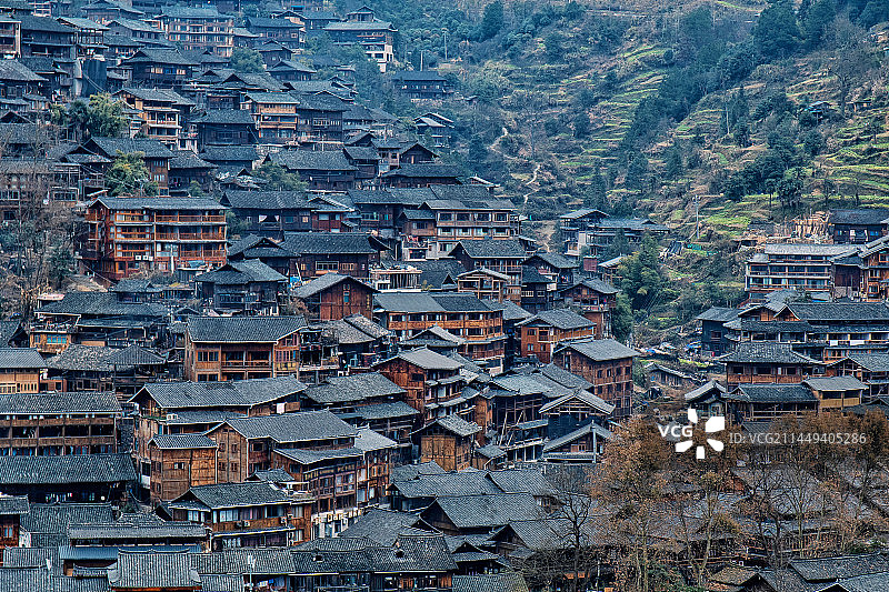 西江千户苗寨村落图片素材
