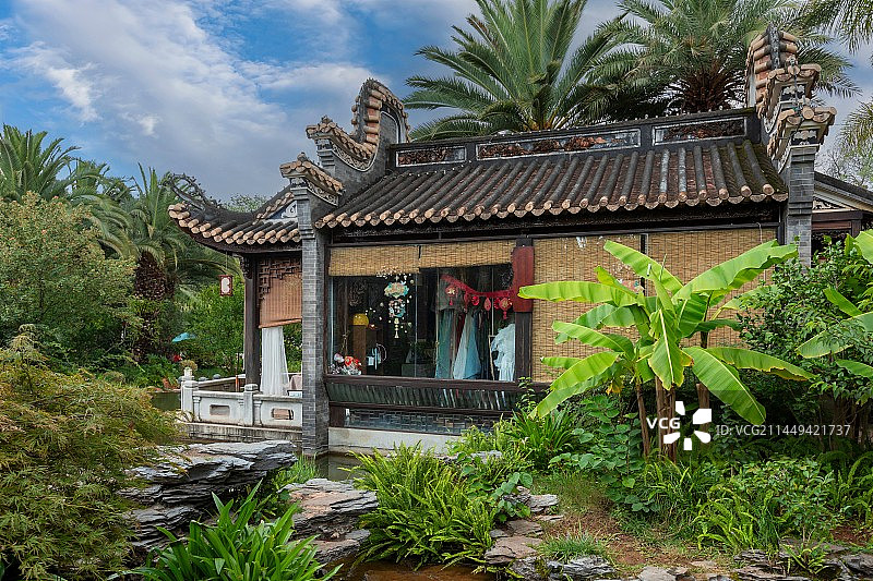 云南昆明世界园艺博览园广东粤晖园图片素材