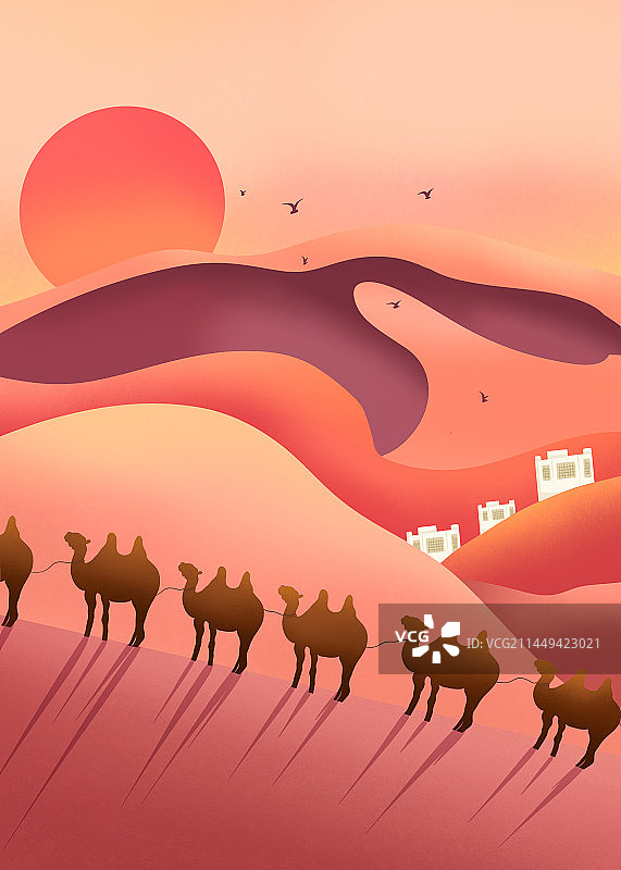 一带一路主题丝绸之路图片素材