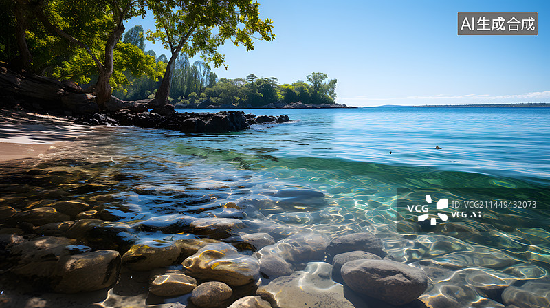 【AI数字艺术】海边的溶洞图片素材