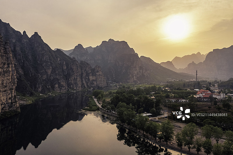 北京房山十渡拒马河风光图片素材