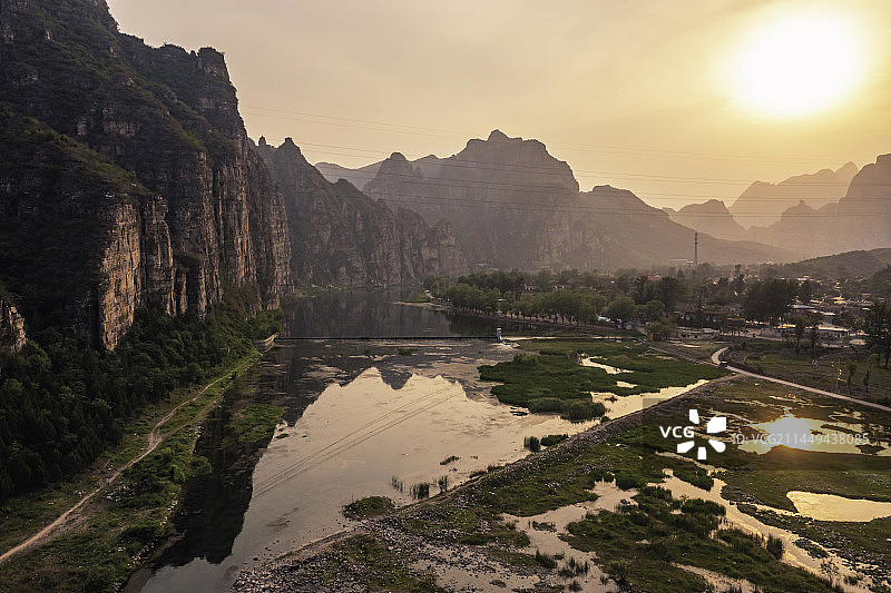 北京房山十渡拒马河风光图片素材