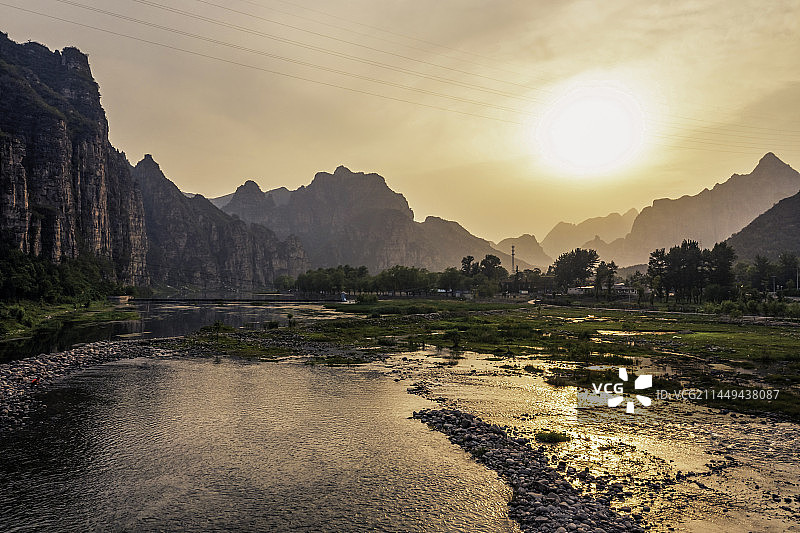 北京房山十渡拒马河风光图片素材