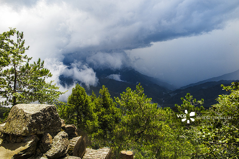 中国江西井冈山黄洋界哨所，黄洋界战斗遗址，黄洋界炮台图片素材