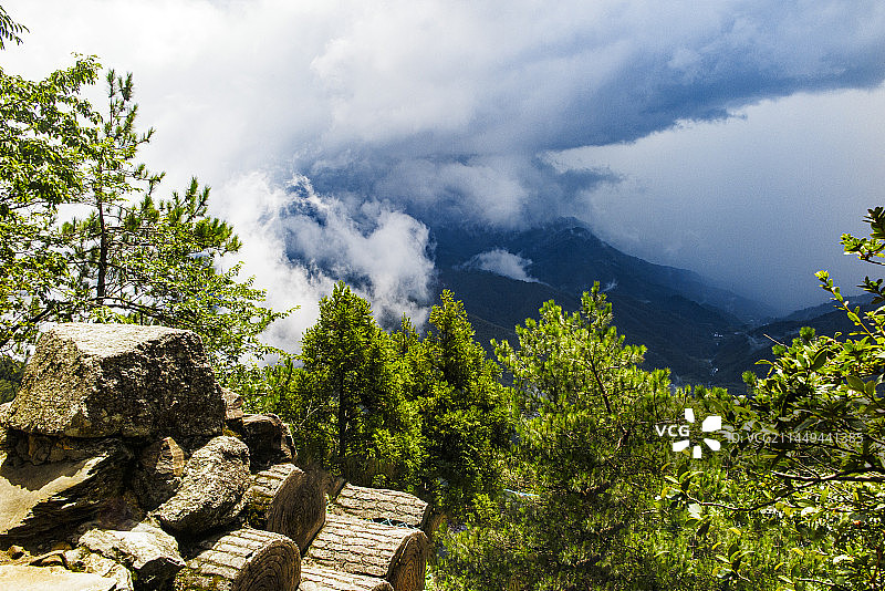中国江西井冈山黄洋界哨所，黄洋界战斗遗址，黄洋界炮台图片素材