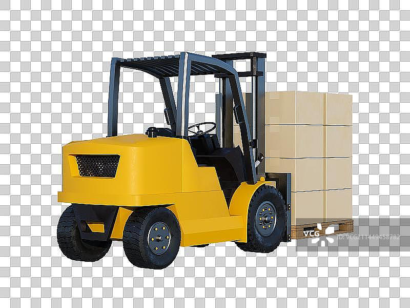 3D叉车免抠元素图片素材