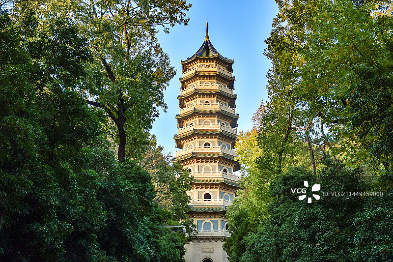 八面九层灵谷塔图片素材