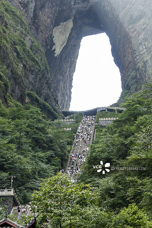 湖南省张家界市“天门山”景区风光。图片素材