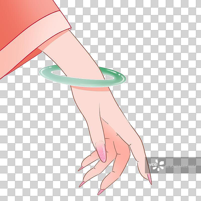 七夕节织女古代女儿的手图片素材