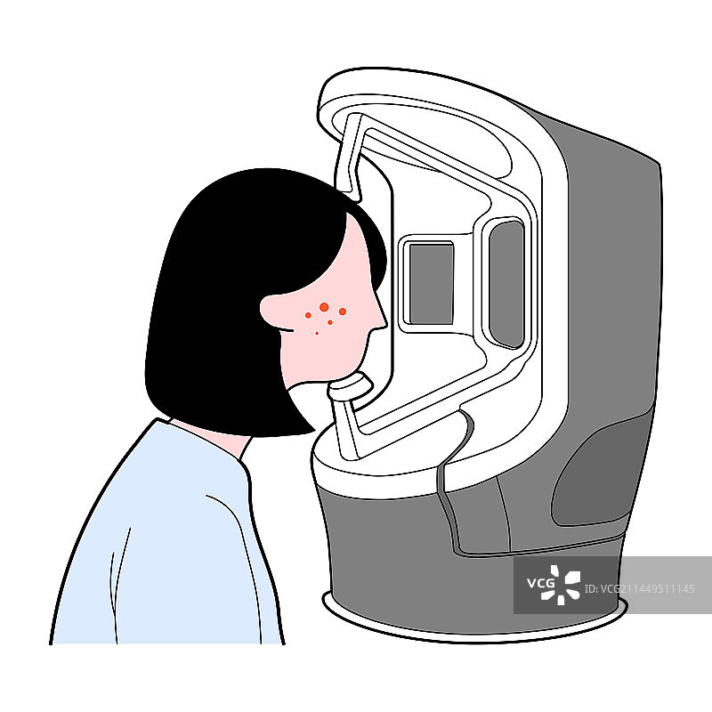 矢量可编辑专业皮肤检测插画图片素材