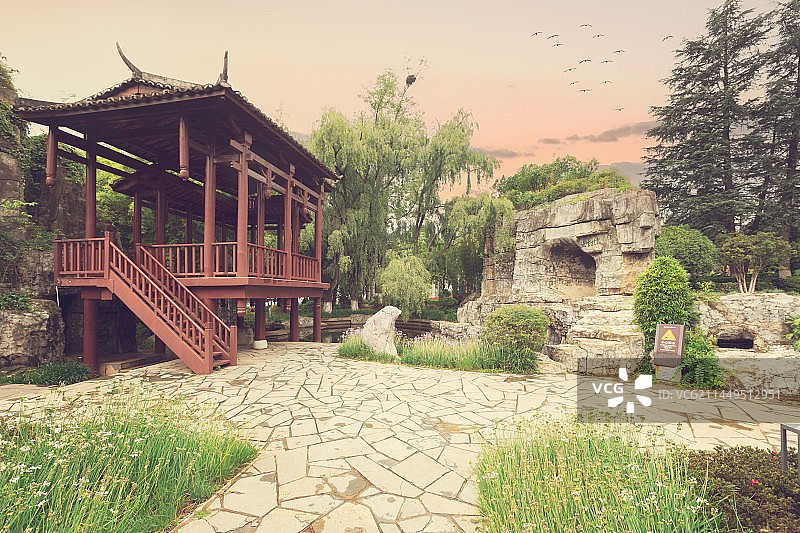 昆明世界园艺博览园广西山水园景观图片素材