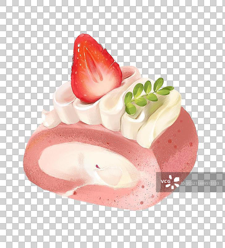 草莓蛋糕免扣元素图片素材