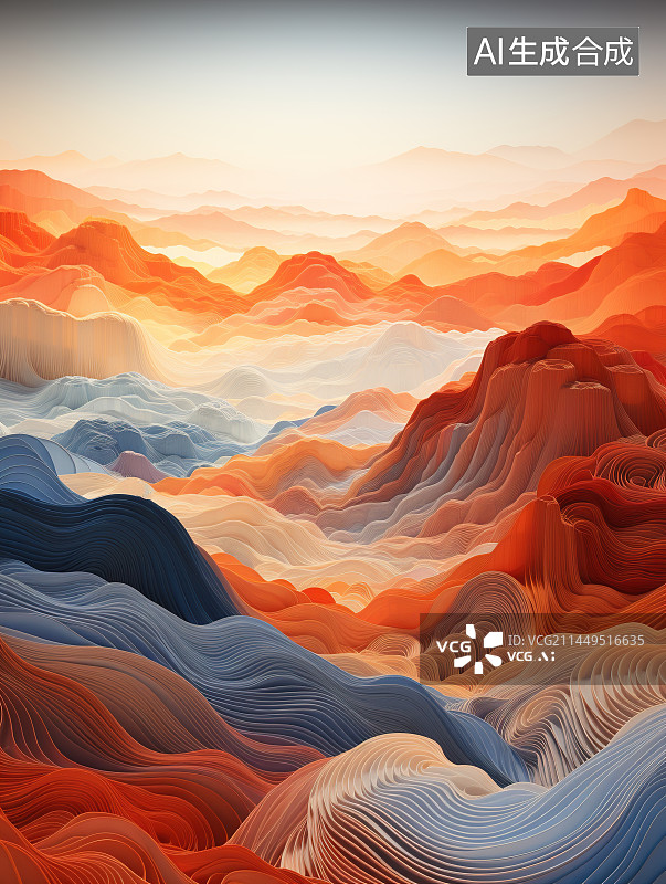 【AI数字艺术】丹霞地带地质地貌图片素材