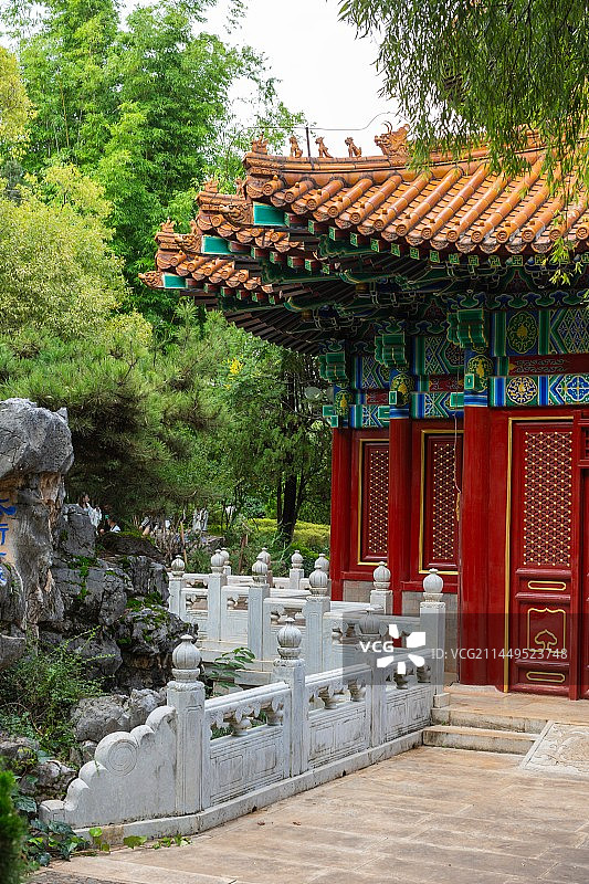 昆明世界园艺博览园北京万春园园林景观图片素材