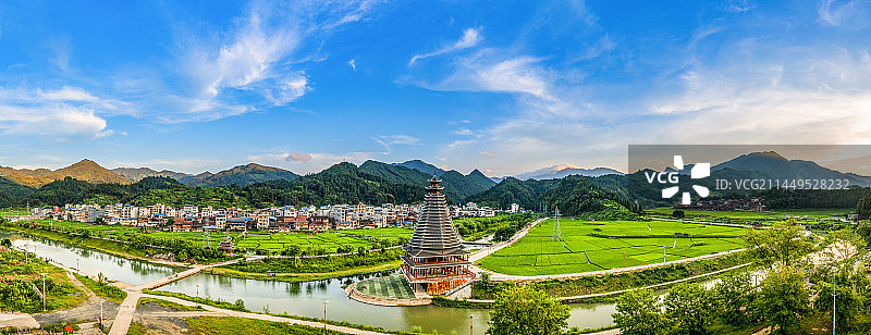 广西融水县洞头侗寨风光图片素材