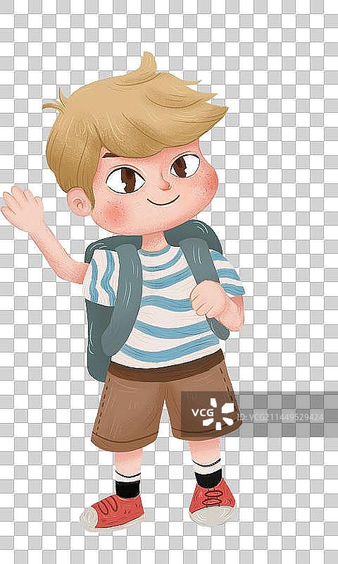 黄色头发小男孩图片素材