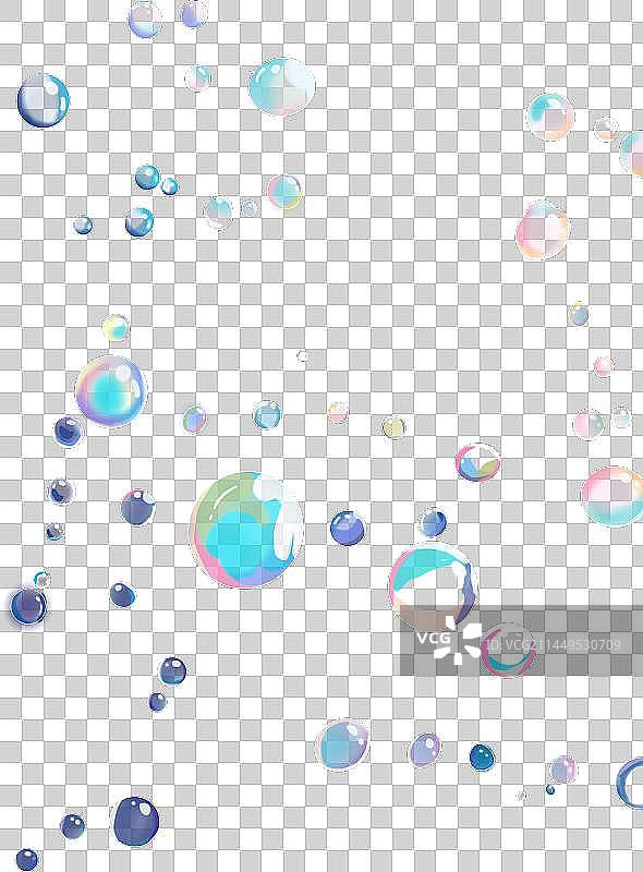 多彩泡泡插画图片素材
