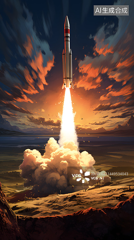 【AI数字艺术】核弹发射图片素材
