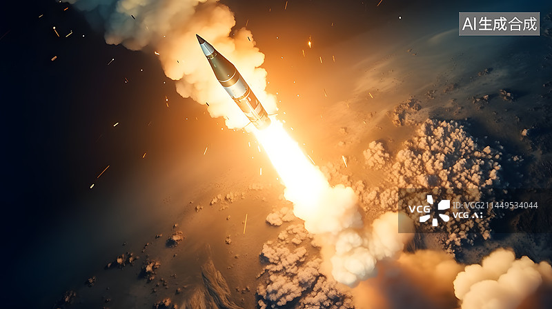 【AI数字艺术】核弹发射图片素材