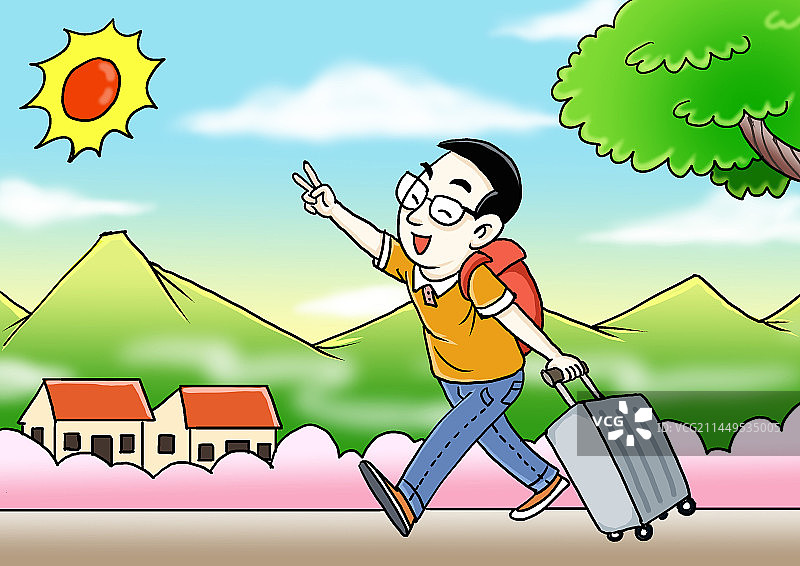 大学生返乡就业过节回家图片素材