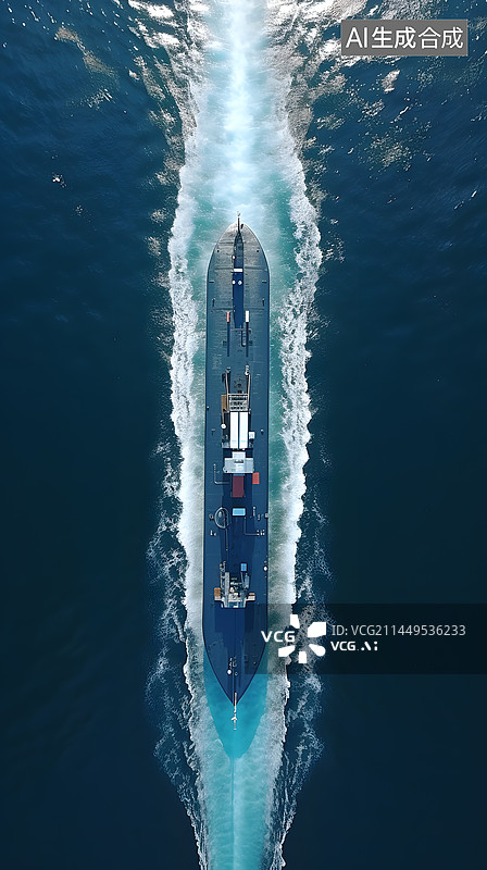 【AI数字艺术】核潜艇俯拍图片素材